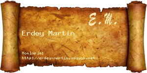 Erdey Martin névjegykártya